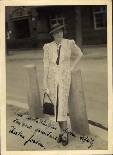 Ak Schauspielerin Martha Jordan, Portrait, Autogramm