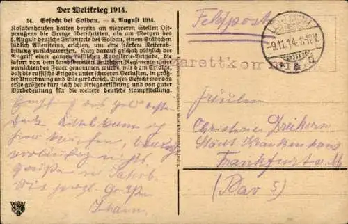 Künstler Ak Działdowo Soldau Ostpreußen, Feldskizze, Gefechtsszene, I WK