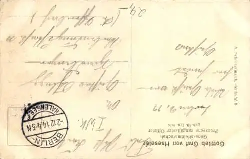 Ak Gottlieb Graf von Haeseler, Portrait, Eisernes Kreuz