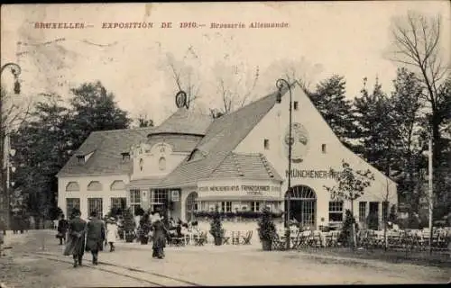 Ak Brüssel Brüssel, Ausstellung 1910, Deutsche Brauerei