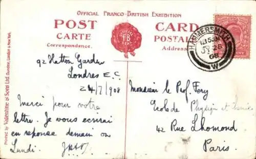 Ak London, Indischer Palast, Franko Britische Ausstellung 1908