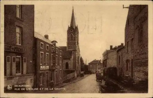 Ak Beauraing Wallonie Namur, Rue de l’Eglise et de la Grotte