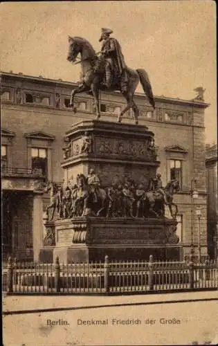 Ak Berlin Mitte, Denkmal Friedrich der Große