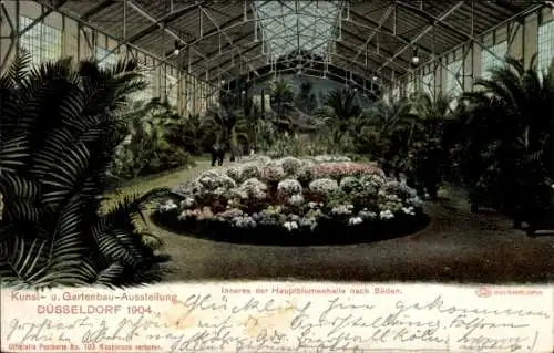 Ak Düsseldorf, Blumenhalle, Gartenschau 1904