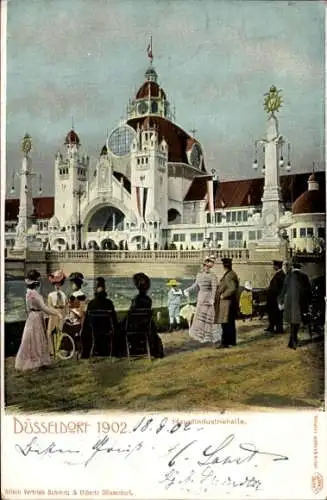 Ak Düsseldorf am Rhein, Gewerbeausstellung 1902, Hauptindustriehalle