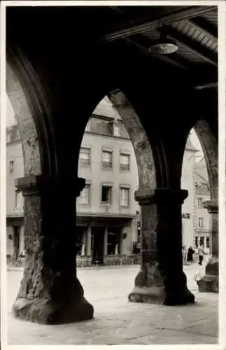 Ak Echternach Luxemburg, Place du Marché, Café Central