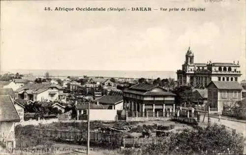 Ak Dakar Senegal, Teilansicht, Blick vom Hospital