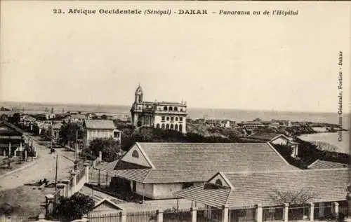 Ak Dakar Senegal, Panorama vom Krankenhaus aus gesehen