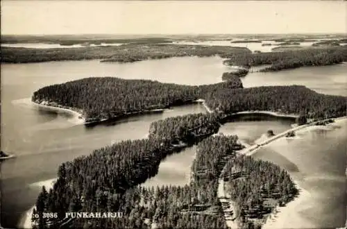 Ak Punkaharju Finnland, Panorama, Luftbild