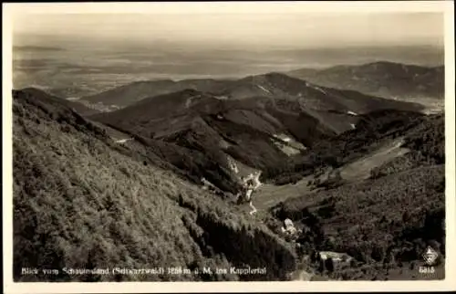 Ak Freiburg im Breisgau, Blick vom Schauinsland ins Kapplertal