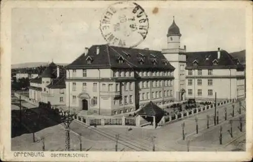 Ak Offenburg in Baden Schwarzwald, Oberrealschule