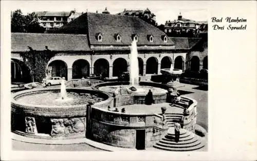 Ak Bad Nauheim in Hessen, Sprudelhof, Brunnen