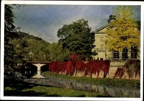 Ak Bad Kissingen Unterfranken Bayern, Teilansicht, Saale