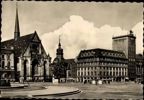 Ak Leipzig in Sachsen, Karl-Marx-Platz, Kirche