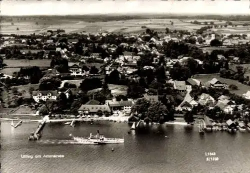 Ak Utting am Ammersee Oberbayern, Luftbild vom Ort