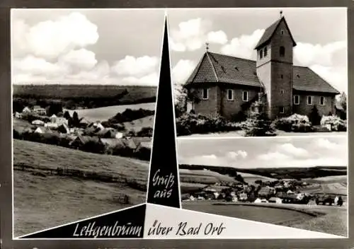 Ak Bad Orb im Spessart Hessen, Panorama, Kirche