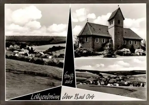 Ak Bad Orb im Spessart Hessen, Panorama, Kirche