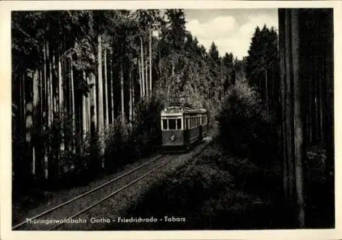 Ak Gotha in Thüringen, Thüringerwaldbahn über Friedrichsroda nach Tabarz