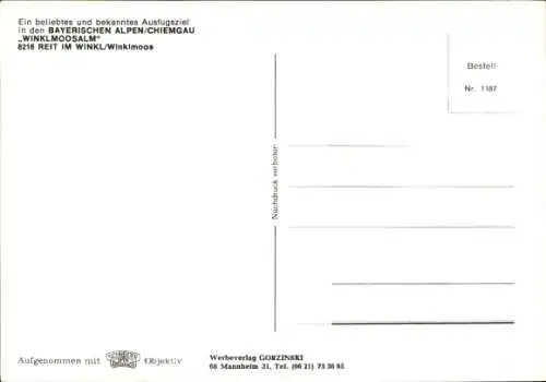 Ak Reit im Winkl Oberbayern, Winkelmoosalm