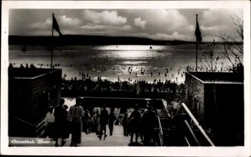 Ak Berlin Zehlendorf Wannsee, Strandbad Wanufer