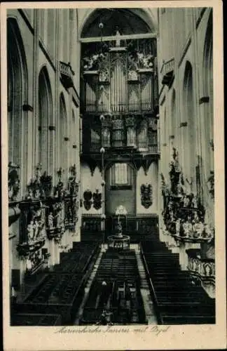 Ak Hansestadt Lübeck, Marienkirche, Inneres, Orgel