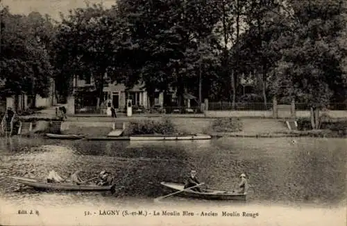 Ak Lagny Seine et Marne, Le Moulin Bleu, ehemaliges Moulin Rouge