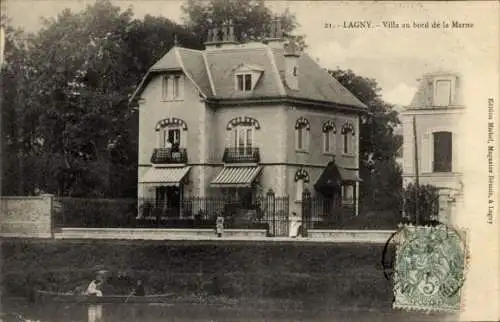 Ak Lagny Seine et Marne, Villa