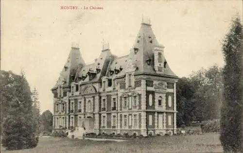 Ak Montry Seine et Marne, Schloss