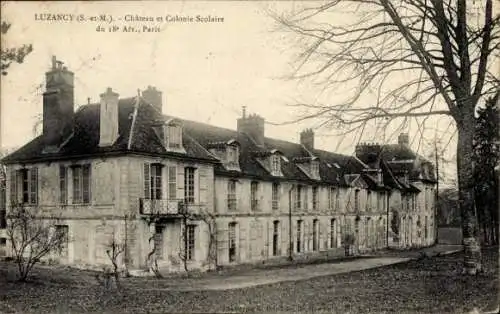 Ak Luzancy Seine et Marne, Schloss, Schulkolonie