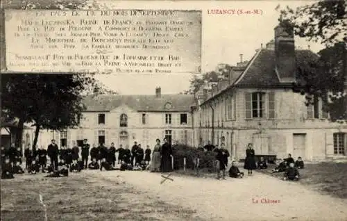 Ak Luzancy Seine et Marne, Schloss, Schulkolonie