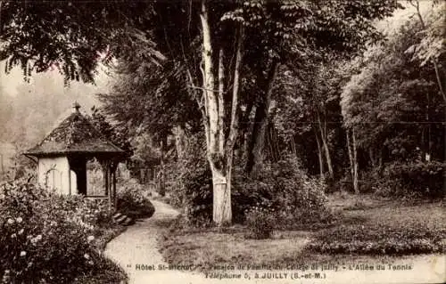 Ak Juilly Seine et Marne, Hotel St Michel, Gästehaus, Hochschule, Allee du Tennis