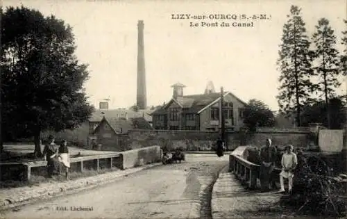 Ak Lizy sur Ourcq Seine et Marne, Pont du Canal