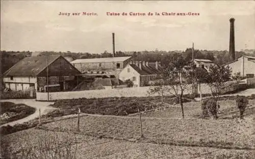 Ak Jouy sur Morin Seine et Marne, Flesh to People Kartonfabrik