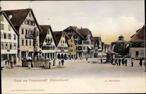 Ak Freudenstadt im Schwarzwald, oberer Marktplatz