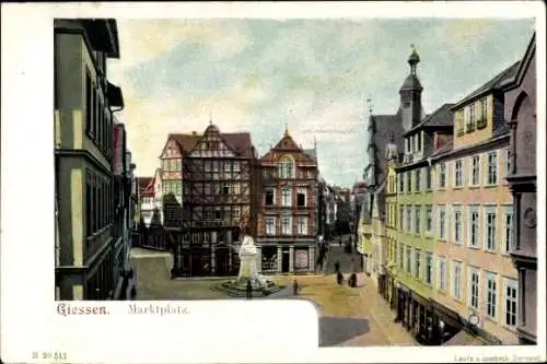 Ak Gießen an der Lahn Hessen, Marktplatz