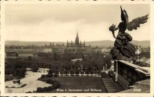 Ak Wien 1 Innere Stadt, Parlament, Rathaus