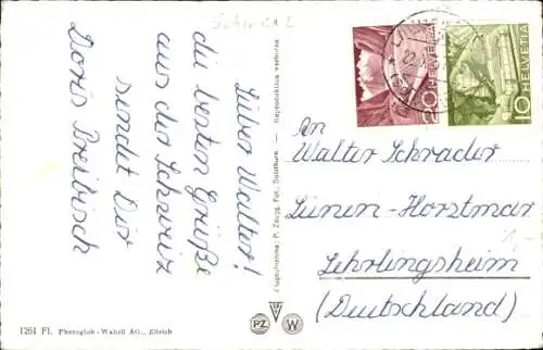 Ak Solothurn Stadt Schweiz, Teilansicht, Brücke, Turm