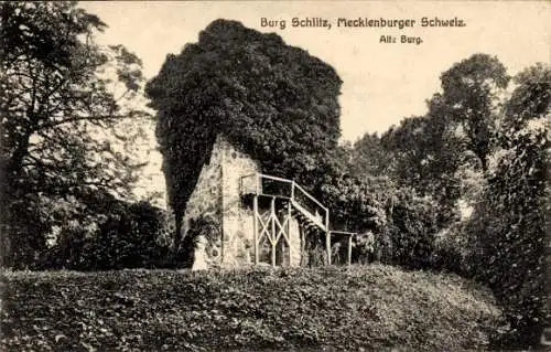 Ak Burg Schlitz Hohen Demzin in Mecklenburg, alte Burg