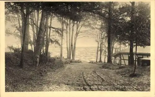 Ak Ostseebad Kölpinsee auf Usedom, Weg zum Strand