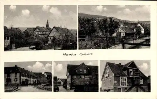 Ak Marjoß Marjoss Steinau an der Straße Hessen, Teilansichten, Fachwerkgebäude