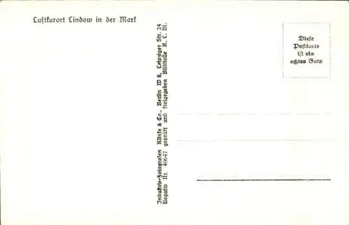 Ak Lindow in der Mark, Luftaufnahme