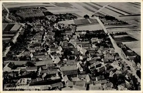 Ak Aspenstedt Halberstadt in Sachsen Anhalt, Flugzeugaufnahme