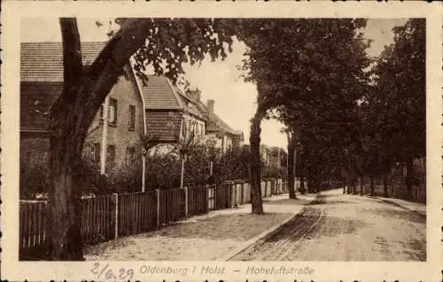 Ak Oldenburg in Holstein, Hoheluftstraße, Wohnhäuser