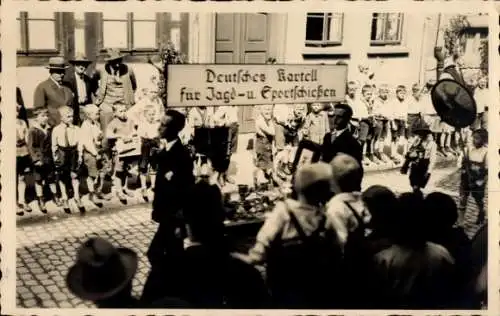 Foto Ak Hameln an der Weser, Festzug 1934, Deutsches Kartell für Jagd- und Sportschießen