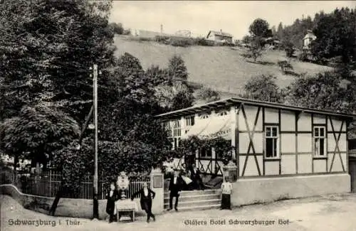 Ak Schwarzburg in Thüringen, Gläsers Hotel Schwarzburger Hof