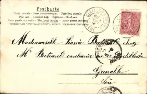 Litho Papageien, Vögel, Tierportrait