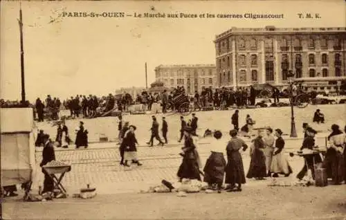 Ak Saint Ouen Seine Saint Denis, Le Marche aux Puces, Carnes Clignancourt