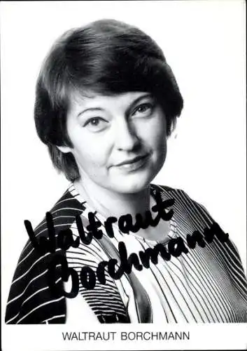 Ak Schauspielerin Waltraud Borchmann, Portrait, Autogramm