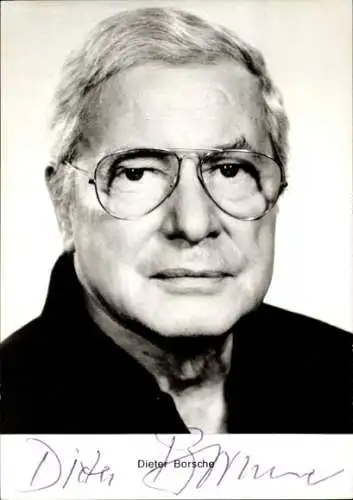 Ak Schauspieler Dieter Borsche, Portrait, Brille, Autogramm