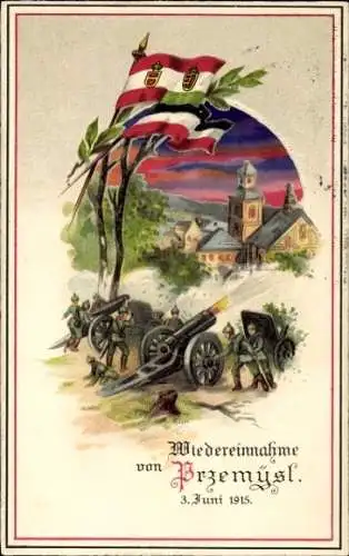 Halt gegen das Licht Litho Przemyśl Polen, Wiedereinnahme der Stadt 1915, I WK